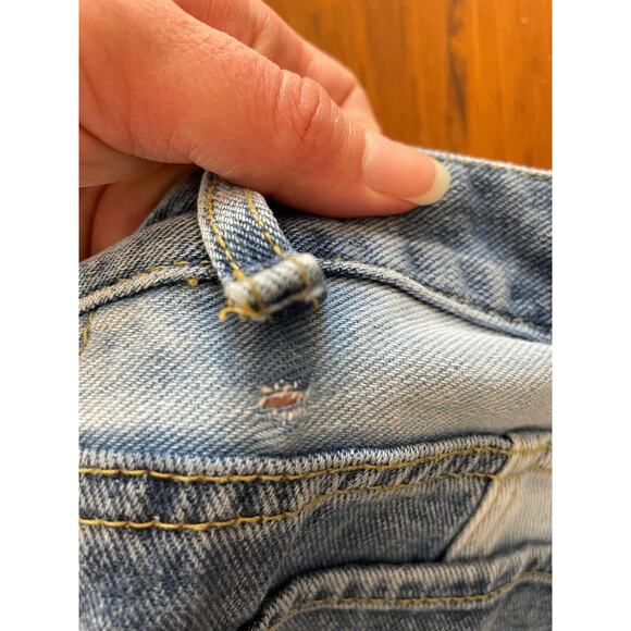 Pacsun Womens Jeans All Cotton 90's Boyfriend Size 24 Two Toned Straight Flaw - Picture 13 of 13